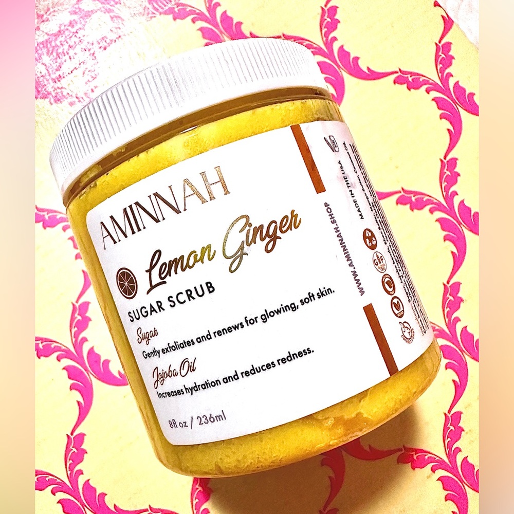 AMINNAH Lemon Ginger Sugar Scrub for Body